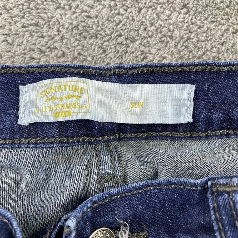 Signature by‎ Levis Gold Slim Fit Jeans Mens 30x30 Blue Dark Wash Low Rise